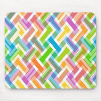 Colourful Abstract Geometric Pattern Mouse Pad