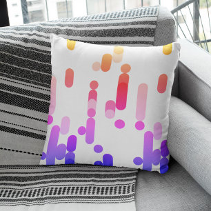Colourful Abstract Geometric Pattern Throw Pillow