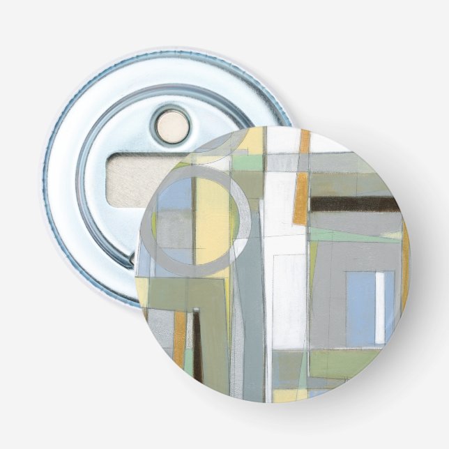 Colourful Abstract Geometric Shapes Bottle Opener (Front)