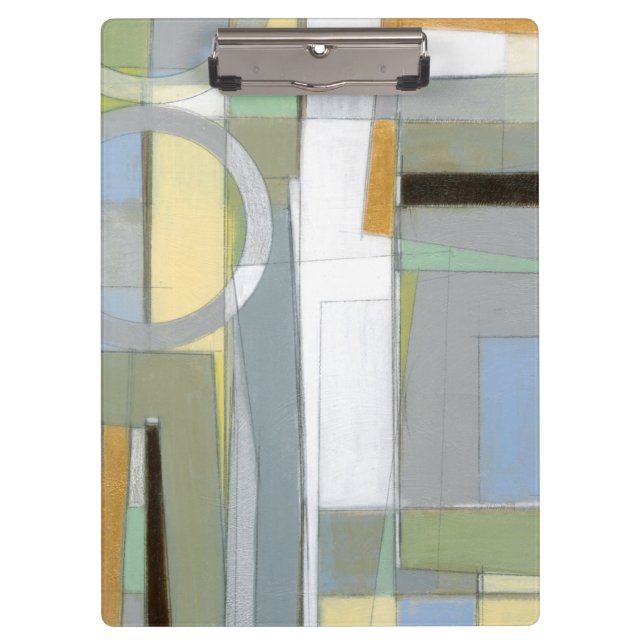 Colourful Abstract Geometric Shapes Clipboard (Front)