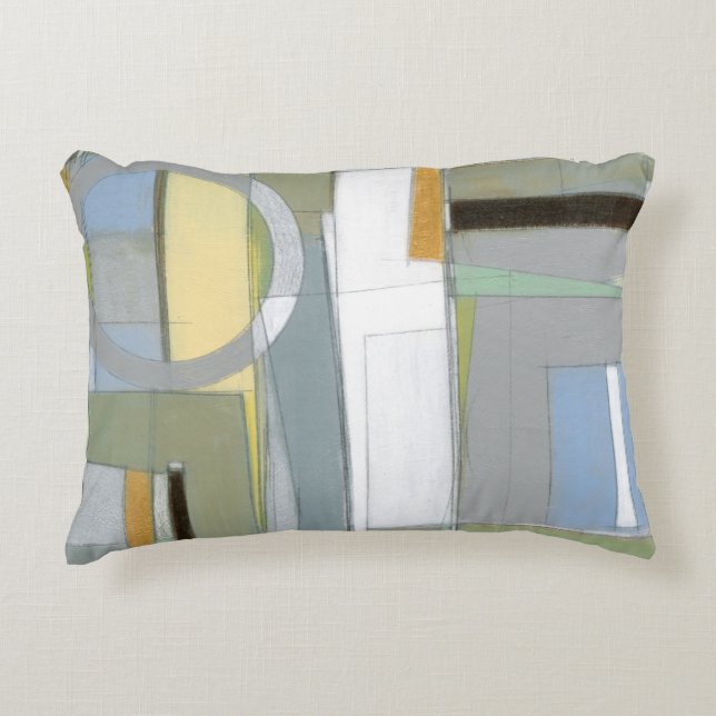 Colourful Abstract Geometric Shapes Decorative Pillow (Front)