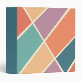 Colourful abstract geometric shapes design binder