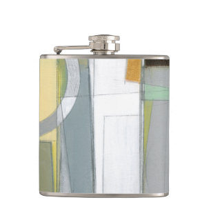 Colourful Abstract Geometric Shapes Hip Flask