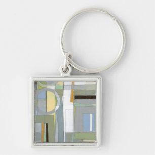 Colourful Abstract Geometric Shapes Keychain