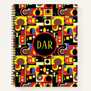 Colourful Abstract Geometric Shapes Notebook