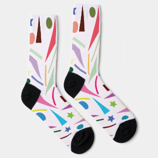 Colourful Abstract Geometric Shapes Pattern Socks