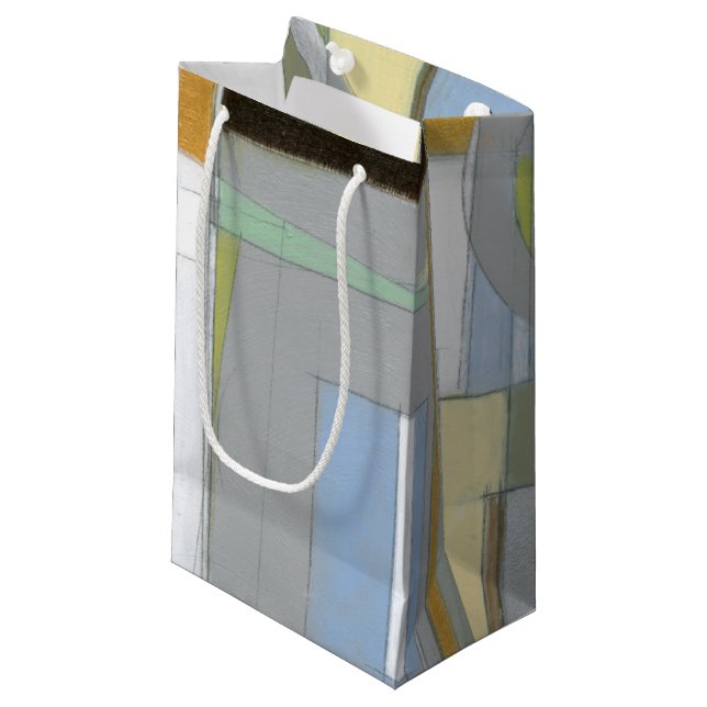 Colourful Abstract Geometric Shapes Small Gift Bag (Front Angled)
