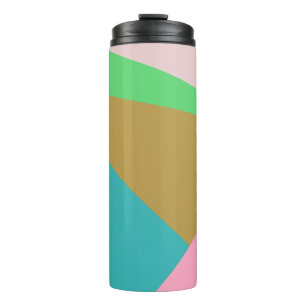 Colourful Abstract Geometry Colour Block Triangles Thermal Tumbler