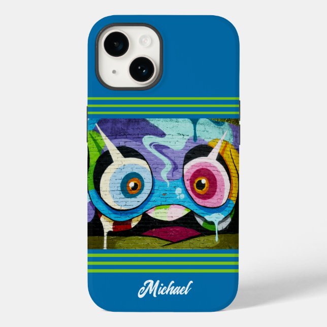 Colourful Abstract Graffiti Street Art Personalize Case-Mate iPhone Case (Back)
