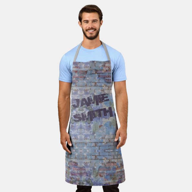 Colourful Abstract Graffiti Wall Street Art Apron (Worn)