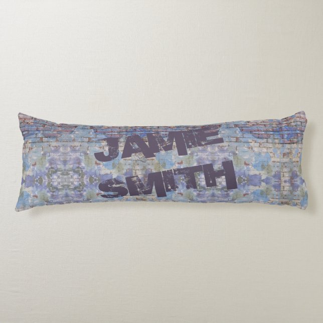 Colourful Abstract Graffiti Wall Street Art Body Pillow (Front)