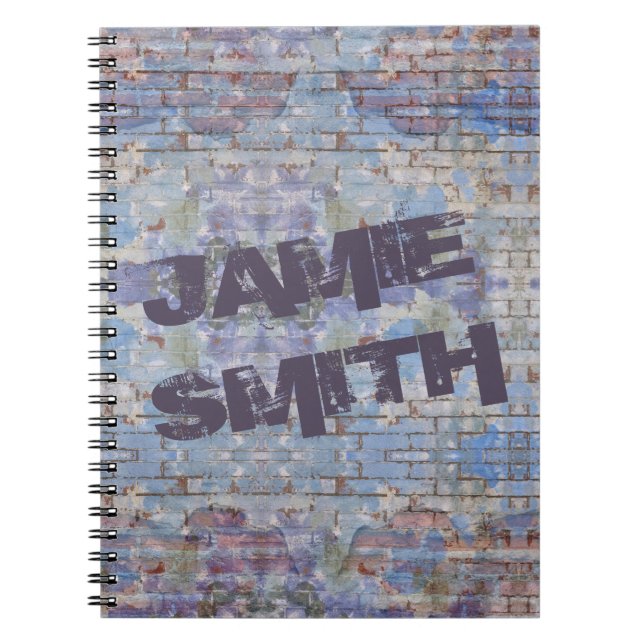 Colourful Abstract Graffiti Wall Street Art Notebook (Front)