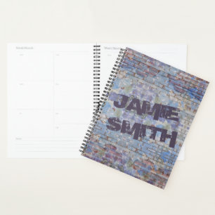 Colourful Abstract Graffiti Wall Street Art Planner