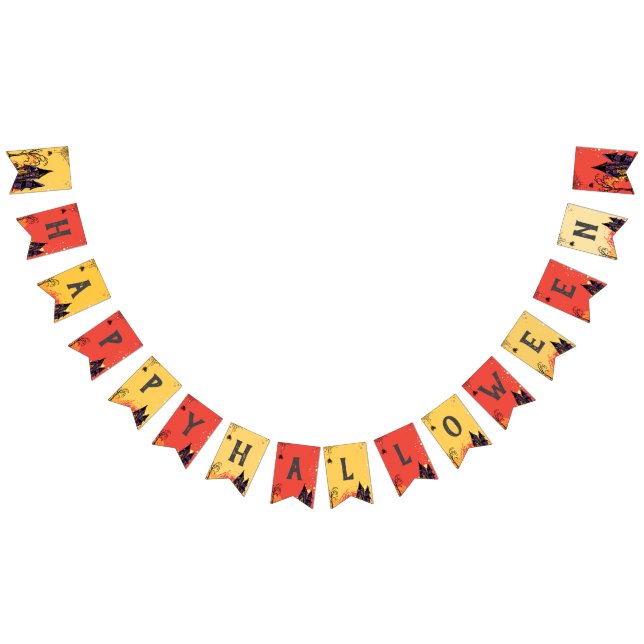 Colourful Abstract Halloween Party Bunting Flags (All)