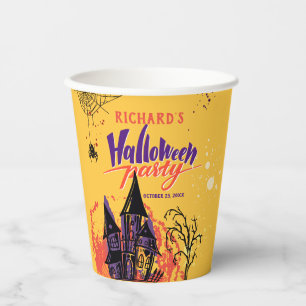 Colourful Abstract Halloween Party Paper Cups