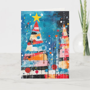 Colourful Abstract Holiday Trees