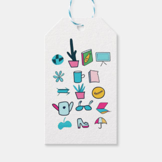  Colourful Abstract Icons Featuring Everyday Items Gift Tags