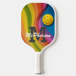 Colourful Abstract image -- Pickleball personalize Paddle