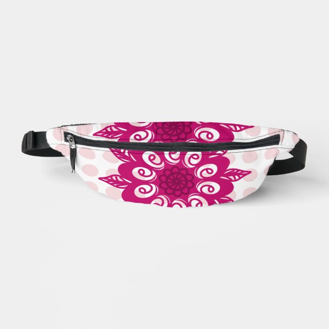 Colourful Abstract Kaleidoscope Flower Pattern Thr Fanny Pack (Front)