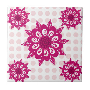 Colourful Abstract Kaleidoscope Flower Pattern Thr Tile