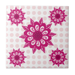 Colourful Abstract Kaleidoscope Flower Pattern Thr Tile