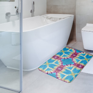 Colourful Abstract Kaleidoscope Tie Dye Pattern  Bath Mat