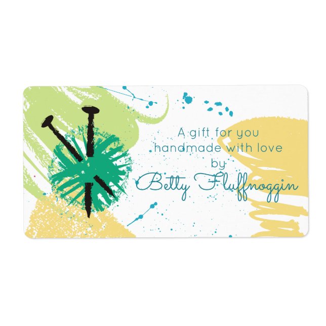 colourful abstract knitting needles ball of yarn (Front)