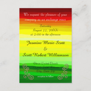 Colourful Abstract Lansdscape-3x5Wedding Invitatio Invitation