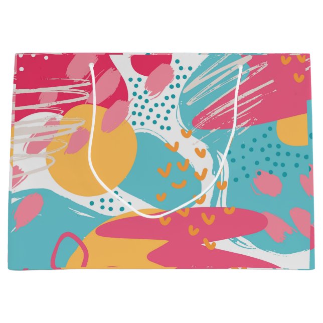 Colourful Abstract Large Gift Bag (Front)