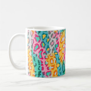 Colourful Abstract leopard animal skin background. Coffee Mug
