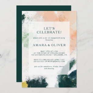 Colourful Abstract Let's Celebrate Invitation