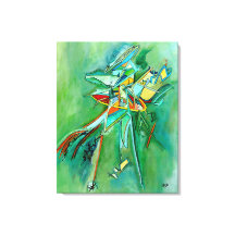 Colourful Abstract Line Fine Art Green Red Yellow