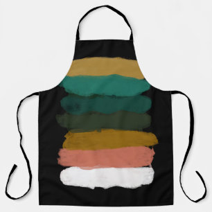 Colourful abstract lines, modern brush strokes. apron