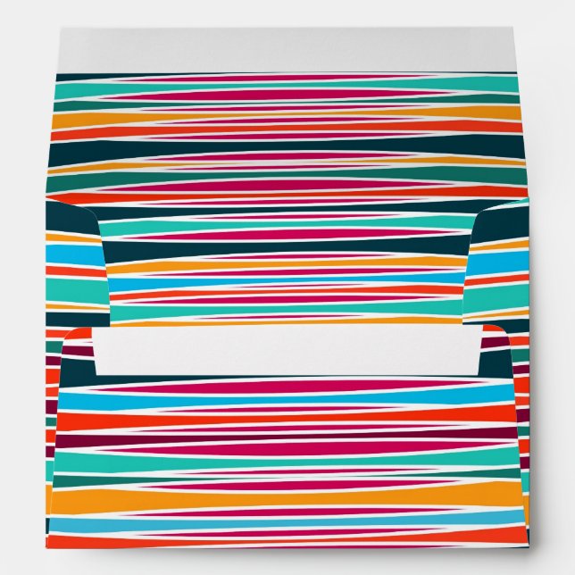 Colourful abstract lines pattern envelopes (Back (Bottom))
