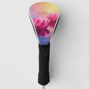 Colourful Abstract Lotus Flowers Golf Head Cover