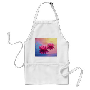 Colourful Abstract Lotus Flowers Standard Apron