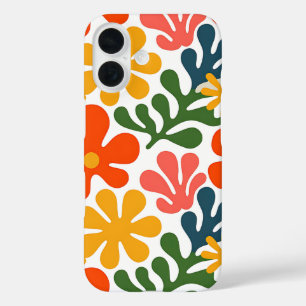 Colourful Abstract Matisse Floral Retro Art iPhone 16 Case