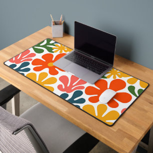 Colourful Abstract Matisse Floral Retro Art Desk Mat