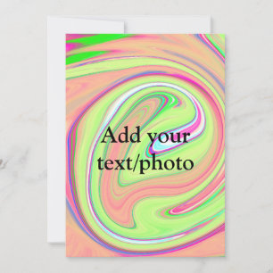 Colourful abstract minimal editable add your text  invitation