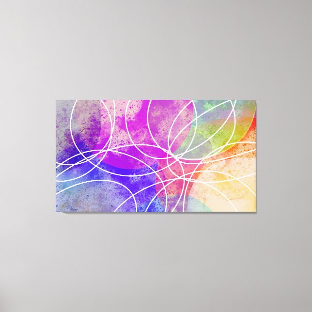 Colourful Abstract Modern Art Canvas Print (Front)