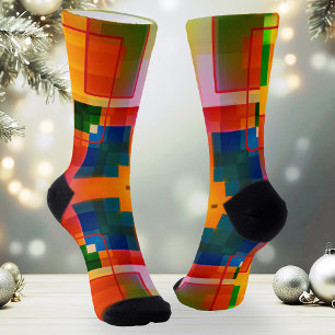 Colourful Abstract Modern Art Creative Pattern Socks