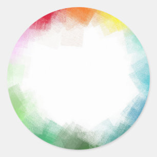 Colourful Abstract Modern Blank Template Custom Classic Round Sticker