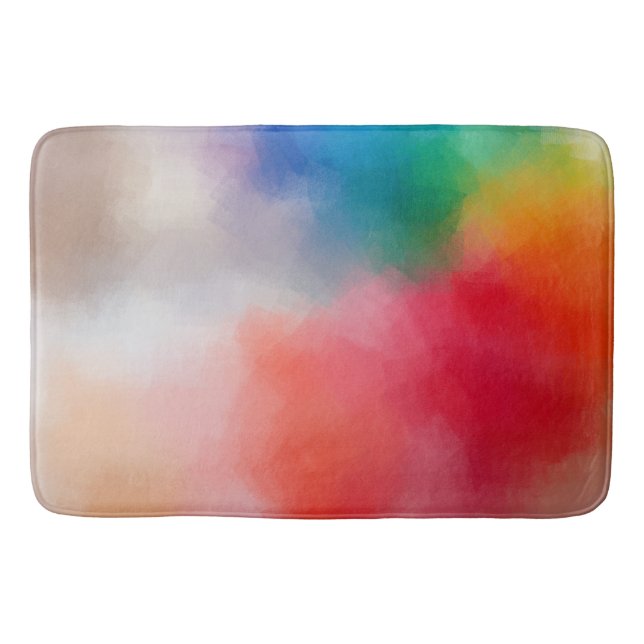 Colourful Abstract Modern Blank Template Elegant Bath Mat (Front)