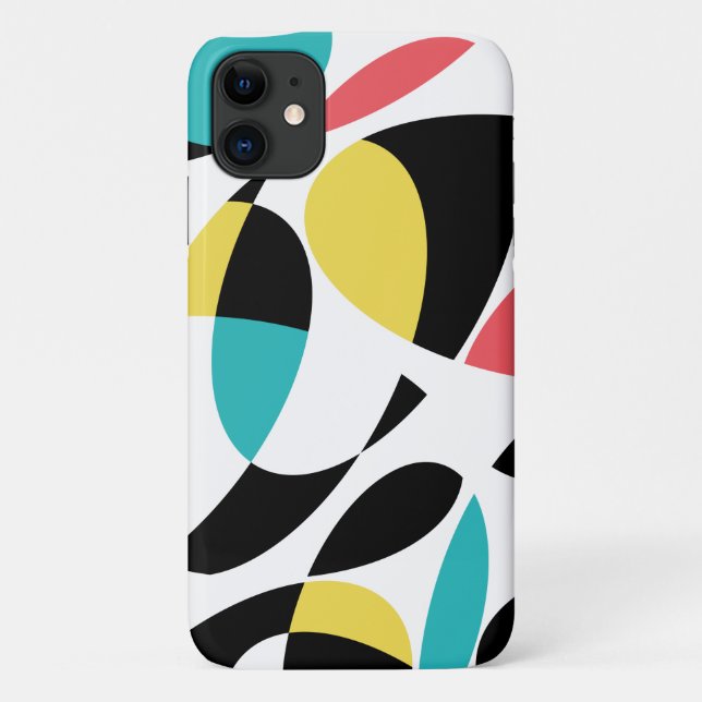 Colourful, abstract, modern, fun geometric pattern Case-Mate iPhone case (Back)