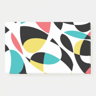 Colourful, abstract, modern, fun geometric pattern post-it notes