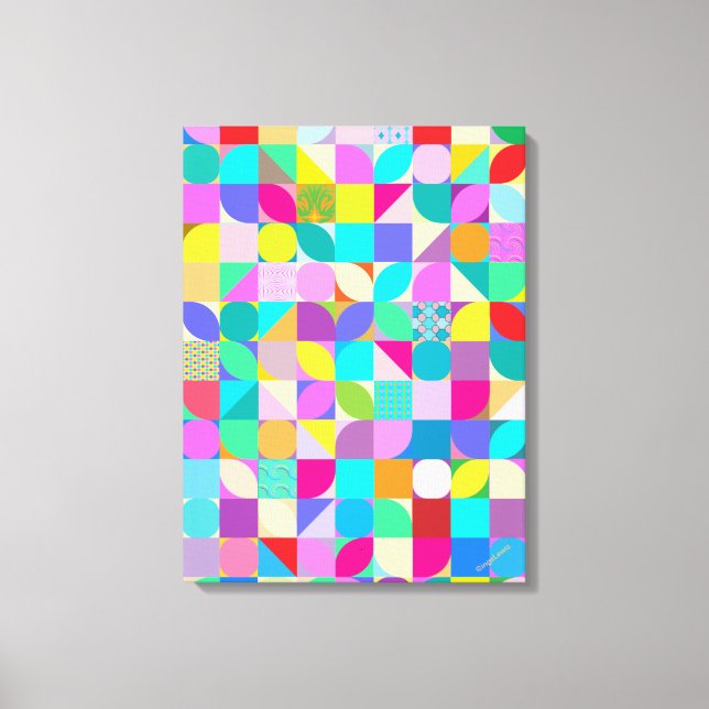 Colourful abstract modern pattern Canvas Print (Front)