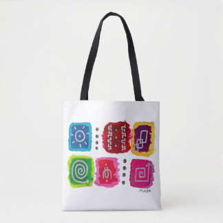 Colourful Abstract Modern Tribal Aztec Boho Tote Bag