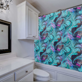 Colourful Abstract Mosaic Mermaid or Dragon Scales