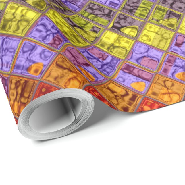 Colourful Abstract Mosaic Pattern #4 Wrapping Paper (Roll Corner)