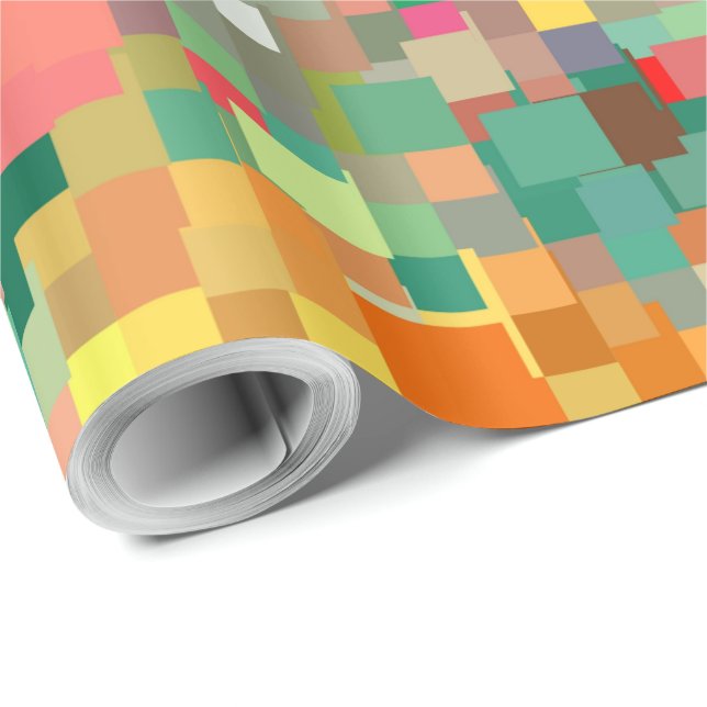 Colourful Abstract Mosaic Pattern #7 Wrapping Paper (Roll Corner)